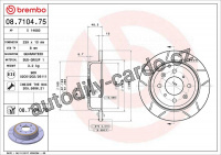 Brzdový kotouč BREMBO MAX 08.7104.75 - HONDA