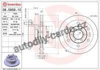 Brzdový kotouč BREMBO 08.5959.10 - IVECO