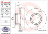 Brzdový kotouč BREMBO 09.7322.10 - VOLVO