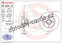 Brzdový kotouč BREMBO 08.5834.37