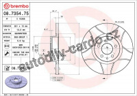 Brzdový kotouč BREMBO MAX 08.7354.75 - ALFA ROMEO