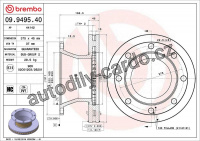 Brzdový kotouč BREMBO 09.9495.40