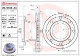 Brzdový kotouč BREMBO 09.9495.40