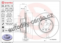 Brzdový kotouč BREMBO 09.9173.11