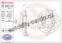 Brzdový kotouč BREMBO 08.9364.2X