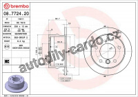 Brzdový kotouč BREMBO 08.7724.20 - MERCEDES-BENZ