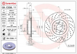 Brzdový kotouč BREMBO 09.C338.11 - HONDA