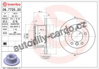 Brzdový kotouč BREMBO 08.7725.20 - MERCEDES-BENZ