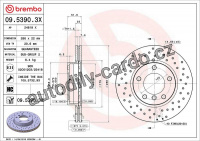Brzdový kotouč BREMBO 09.5390.3X