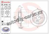 Brzdový kotouč BREMBO 08.9163.11
