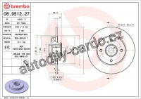 Brzdový kotouč BREMBO 08.9512.27