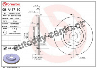 Brzdový kotouč BREMBO 09.A417.11