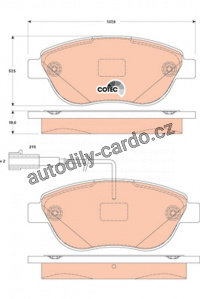 Sada brzdových destiček TRW GDB1829 - FIAT PUNTO EVO 09-