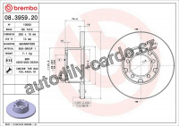 Brzdový kotouč BREMBO 08.3959.20 - MERCEDES-BENZ