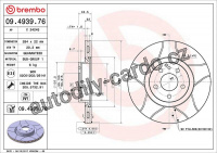 Brzdový kotouč BREMBO MAX 09.4939.76 - ALFA ROMEO, FIAT