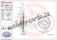 Brzdový kotouč BREMBO 09.7806.11