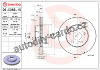 Brzdový kotouč BREMBO 09.C066.10