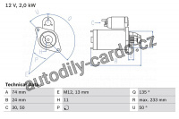 Startér BOSCH 0986023240