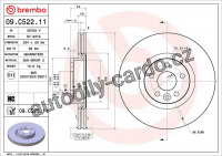 Brzdový kotouč BREMBO 09.C522.11 - VOLVO