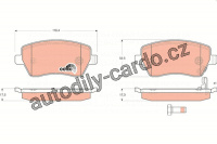 Sada brzdových destiček TRW GDB3396 - SUZUKI SWIFT