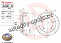 Brzdový buben BREMBO 14.7098.20