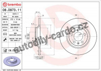 Brzdový kotouč BREMBO 08.D973.11 Brzdový kotouč BREMBO 08.D973.11