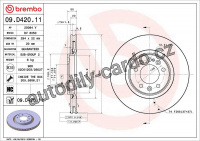 Brzdový kotouč BREMBO 09.D420.11