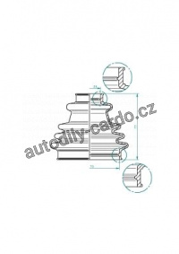 Měch, hnací hřídel LÖBRO 190967 Měch, hnací hřídel LÖBRO 190967