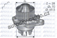 Vodní pumpa DOLZ C121 - CITROËN, PEUGEOT, RENAULT Vodní pumpa DOLZ C121 - CITROËN, PEUGEOT, RENAULT