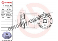 Brzdový buben BREMBO 14.A152.10