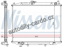 Chladič motoru NISSENS 68708A Chladič motoru NISSENS 68708A