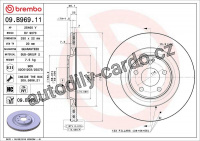 Brzdový kotouč BREMBO 09.B969.11 - AUDI, PORSCHE