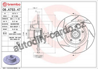 Brzdový kotouč BREMBO 08.A753.47