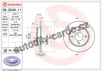 Brzdový kotouč BREMBO 08.D248.11