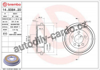 Brzdový buben BREMBO 14.9384.20