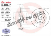 Brzdový kotouč BREMBO 08.B650.17