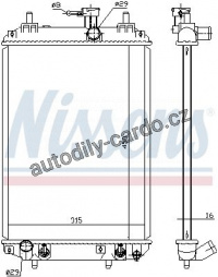 Chladič motoru NISSENS 617547 Chladič motoru NISSENS 617547