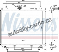 Chladič motoru NISSENS 617555 Chladič motoru NISSENS 617555