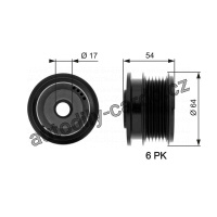 Alternátorová volnoběžka (předstihová spojka) GATES (GT OAP7083) - CHRYSLER Alternátorová volnoběžka (předstihová spojka) GATES (GT OAP7083) - CHRYSLER