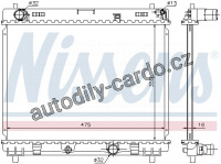 Chladič motoru NISSENS 64697 Chladič motoru NISSENS 64697