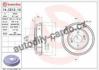 Brzdový buben BREMBO 14.C012.10 Brzdový buben BREMBO 14.C012.10