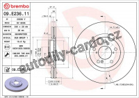Brzdový kotouč BREMBO 09.E236.11