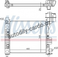 Chladič motoru NISSENS 62663 Chladič motoru NISSENS 62663