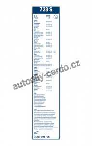 Sada stěračů BOSCH (BO 3397001728) - 550mm + 475mm