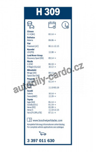 Stěrač BOSCH (BO 3397011630) - 300mm