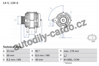 Alternátor BOSCH (BO 0986084100)