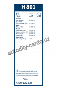 Stěrač BOSCH (BO 3397004801) - 260mm Stěrač BOSCH (BO 3397004801) - 260mm