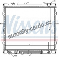 Chladič motoru NISSENS 66643 Chladič motoru NISSENS 66643