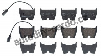 Sada brzdových destiček BREMBO P85132 - AUDI