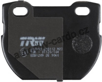 Sada brzdových destiček TRW GDB1209 - LANDROVER DEFENDER